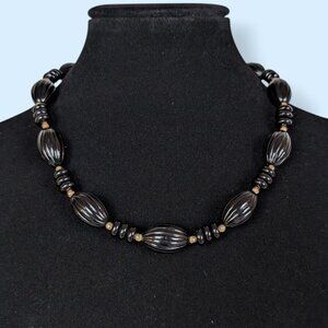 (2/$20) Vintage Black Beaded Necklace